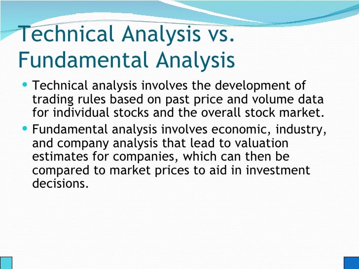 Technical fundamental analysis forex